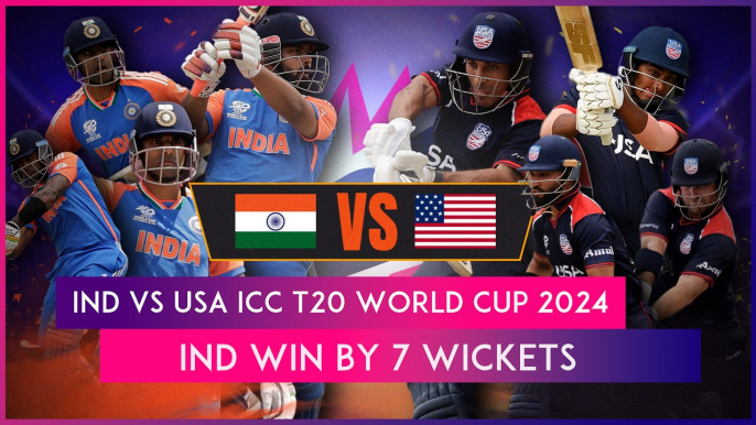 IND vs USA Stat Highlights ICC T20 World Cup 2024: India Qualifies For Super Eight Stage