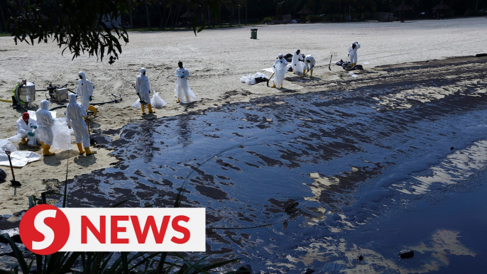 Singapore closes coastal parks as oil slick spreads