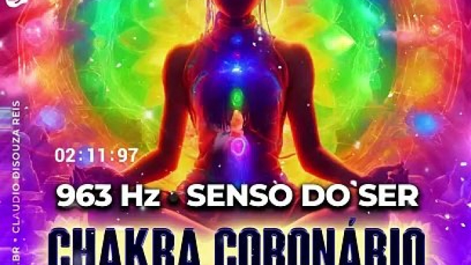 CHAKRA COROA 963 Hz Senso do SER + Ondas Binaurais 7.83 Hz e Sons Isocronicos + Ruidos e Sons 8D.