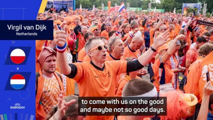 Netherlands need the whole country to be united - Van Dijk