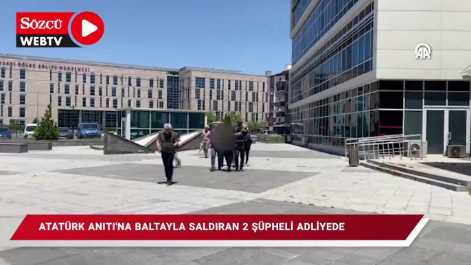 Atatürk Anıtı'na baltalı saldırmışlardı...