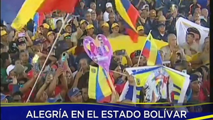 Pueblo del mcpio. Caroní recibe con alegría y amor al Presidente Nicolás Maduro en el edo. Bolívar