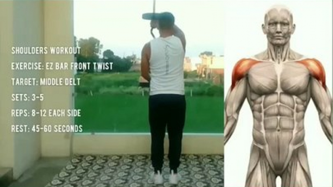 3 Best FULL BODY Exercises with EZ BAR at Home & Gym  #heermlgangaputra #naturalbodybuilding #fitness #workout #muscle #training #tips #viral