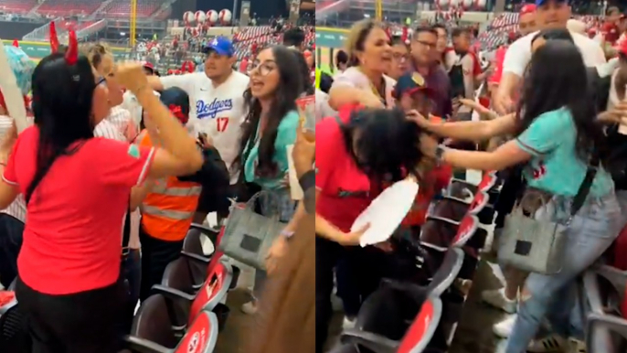 Liga Mexicana de Beisbol: Mujeres se pelean a golpes durante partido de Diablos Rojos