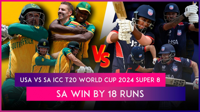 USA vs SA ICC T20 World Cup 2024 Super 8 Stat Highlights: South Africa Beat USA By 18 Runs