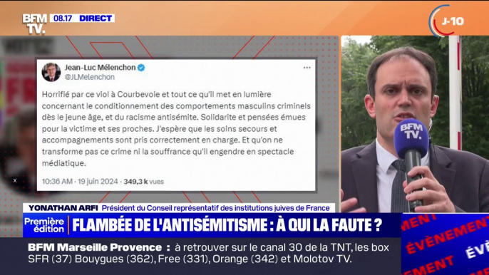 Législatives: "Nous condamnons les deux extrêmes pour des raisons et des ressorts différents", affirme Yonathan Arfi (président du Crif)