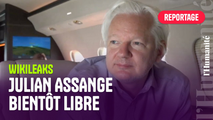 Les premières images de Julian Assange enfin sorti de sa prison après 14 ans de combat