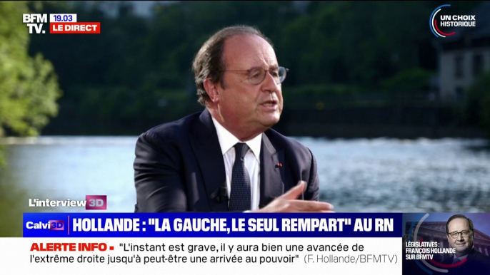 François Hollande, candidat Nouveau Front populaire aux législatives en Corrèze: "Seul le rassemblement de la gauche peut être un rempart"