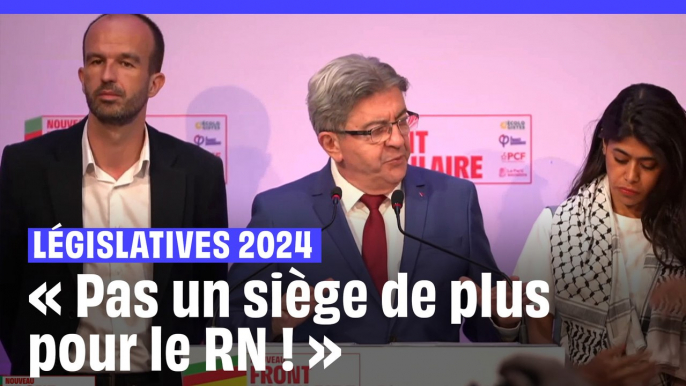 Législatives 2024 : « Pas un siège de plus pour le RN », martèle Jean-Luc Mélenchon