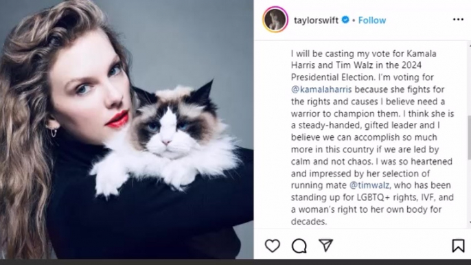 Taylor Swift wählt Kamala Harris