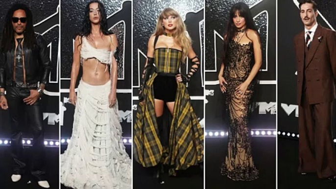 Taylor Swift col "plaid", Katy Perry apocalittica, Damiano uomo d'altri tempi: i look agli MTV Vma 2024