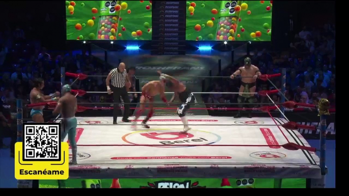 Máscara Dorada, Titán, Volador Jr. vs Gran Guerrero, Stuka Jr., Último Guerrero