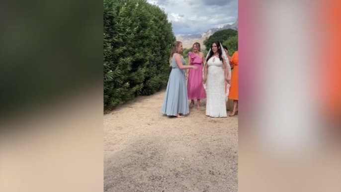 Bride Surprised By Best Friend Who She Didn't Think Could Make Wedding During First-Look Shoot | Happily TV