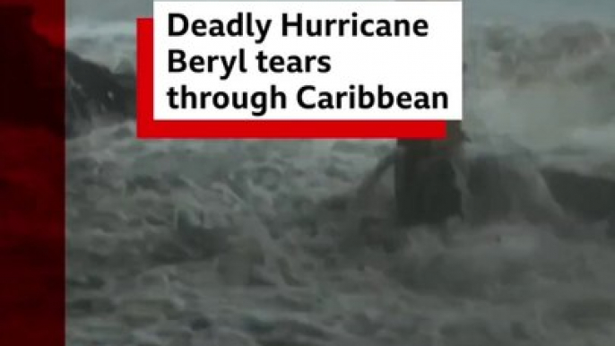 Hurricane Beryl is now a category five storm #Hurricane #Caribbean #BBCNews