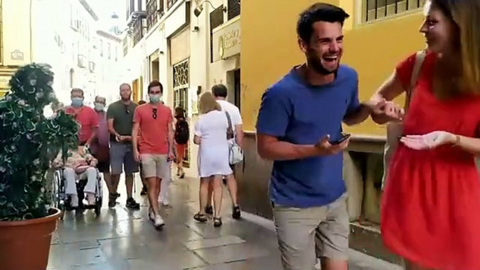 Top Funniest Reactions of Bushman Prank in Spain_ Compilation(360P)