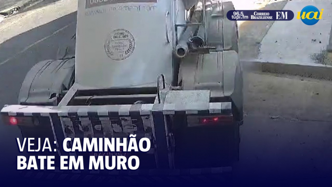 Veja o circuito do caminhão que bateu em muro do bairro Cabral em Contagem