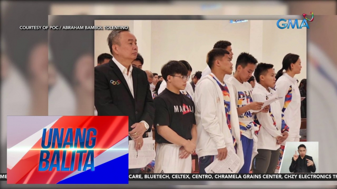 Team Philippines na sasabak sa 2024 Paris Olympics, dumalo sa misa sa Metz, France | Unang Balita