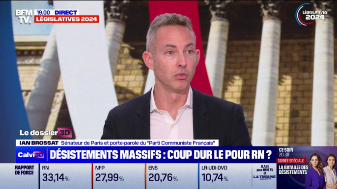 "Il n'y aura pas de victoire de la gauche dimanche prochain", estime Ian Brossat (PCF) qui appelle à "éviter que l'extrême droite ait la majorité absolue"