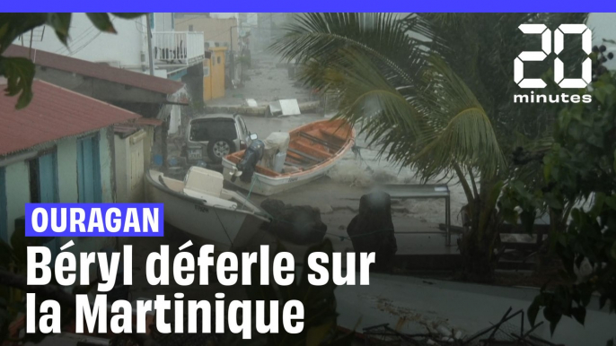 L'ouragan Béryl, relevé en catégorie 5, déferle sur le sud de la Martinique #Shorts