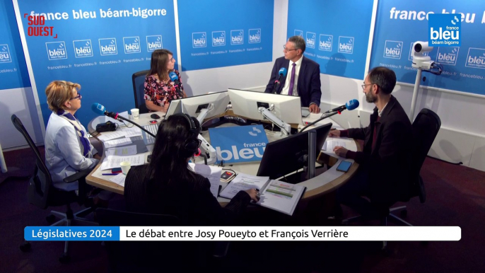 Législatives 2024 : le débat entre François Verrière et Josy Poueyto dans la 1re circonscription des Pyrénées-Atlantiques