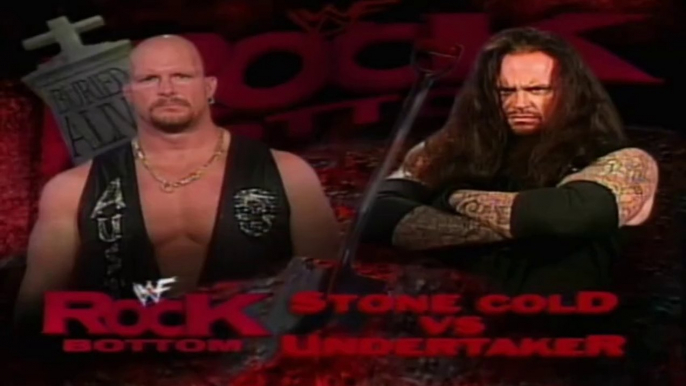 WWF Rock Bottom 1998 - The Undertaker vs Stone Cold Steve Austin (Buried Alive Match)