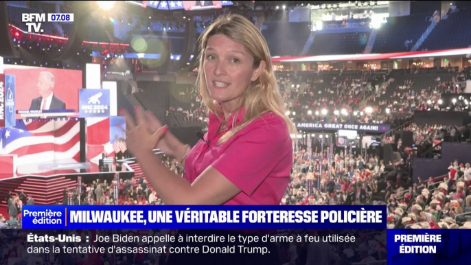 Convention républicaine: à Milwaukee, une véritable forteresse policière a été érigée après la tentative d'assassinat contre Donald Trump