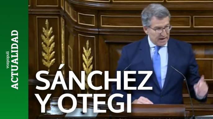 Feijóo: "Oírle dar lecciones de regeneración es como oír a Otegi dar lecciones de derechos humanos"