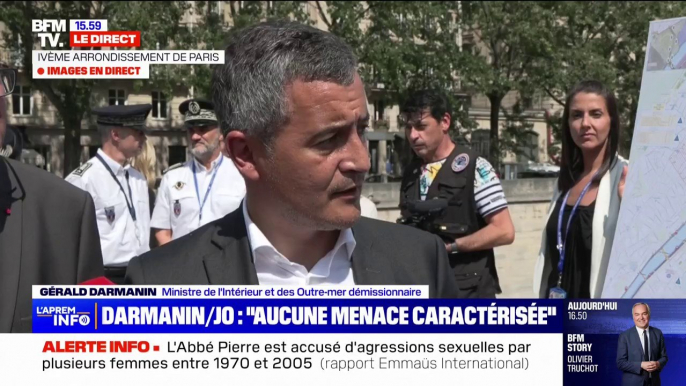 "La France sait faire et nous devons avoir confiance en nos policiers et nos gendarmes", déclare Gérald Darmanin, concernant la sécurité pour les JO