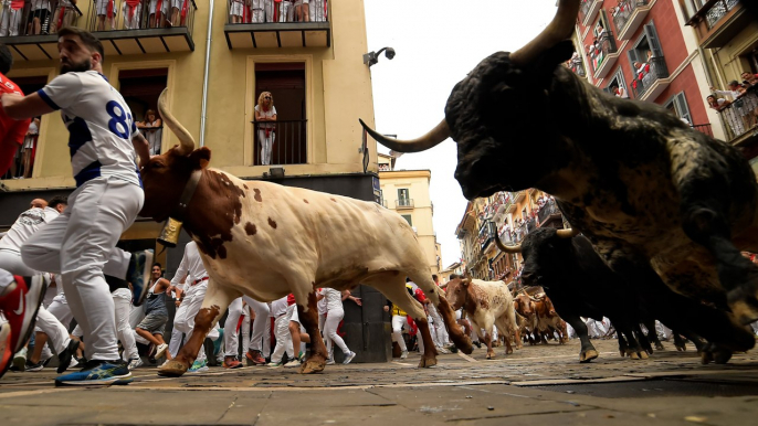 San Fermín 2024: mejores momentos del tercer encierro