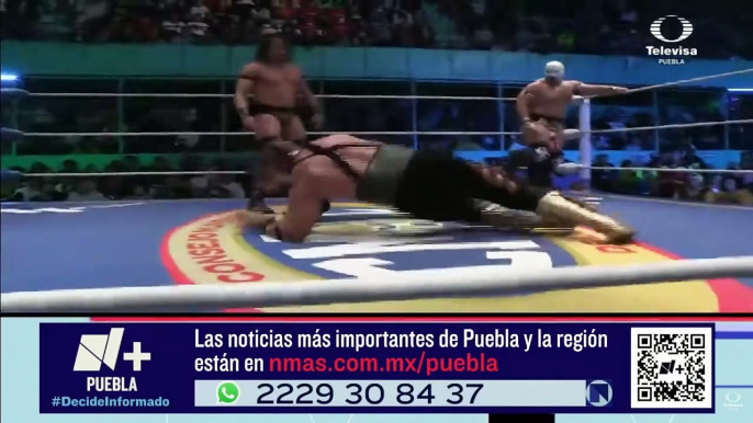 Gran Guerrero, Hechicero, Volador Jr. vs Akuma, Flip Gordon, Máscara Dorada in a relevos increíbles match