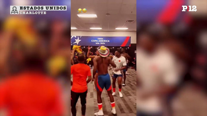 La selección de Colombia a puro baile festeja su pase a la final de la Copa América