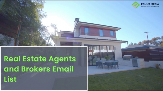 Real Estate Agents and Brokers Email List and Mailing Lists