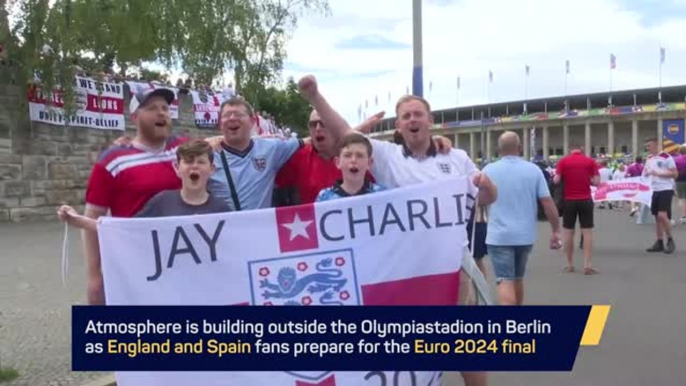 England and Spain fans gear up for Euro 2024 final