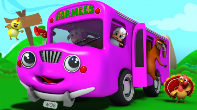 The Wheels on the bus | nursery rhymes | baby songs 3d rhymes | kids rhymes by Farmees