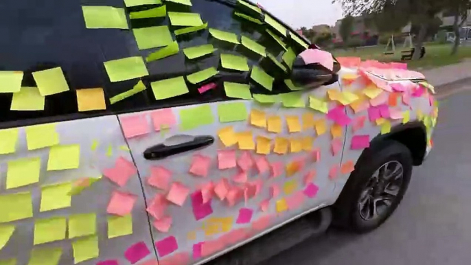 Meri Gari Par Sticky Notes Prank Ho Geya  _ Sticky Notes Car Prank (Gone Wrong) (1080P_60FPS)