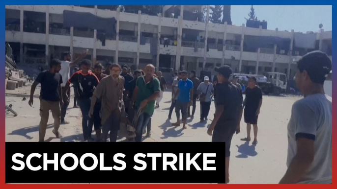 Casualties and injuries after Israeli strike hits two schools in Gaza