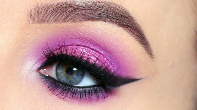 Purple Smokey Winged Eyeliner Makeup Tutorial