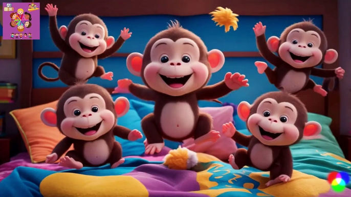 Five Little Monkeys Jumping on the Bed | 5 little monkeys jumping | five five little monkeys