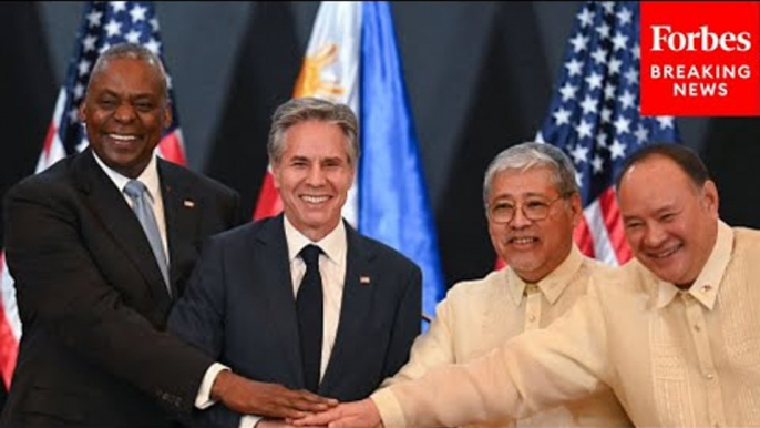 Sec. Antony Blinken & Sec. Lloyd Austin Hold Press Conference With Officials In Manila, Philippines