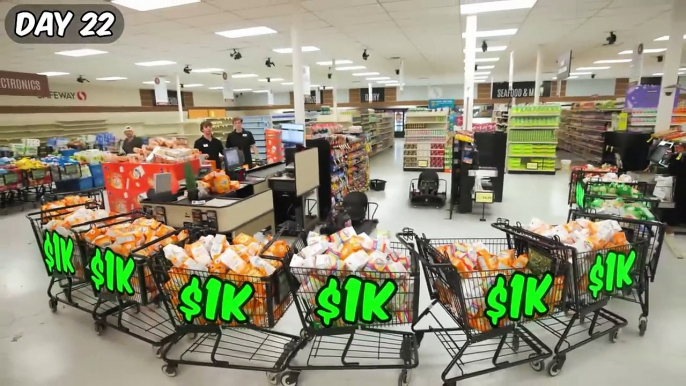 $10,000 Every Day You Survive In A Grocery Store #mrbeast #dailymotion