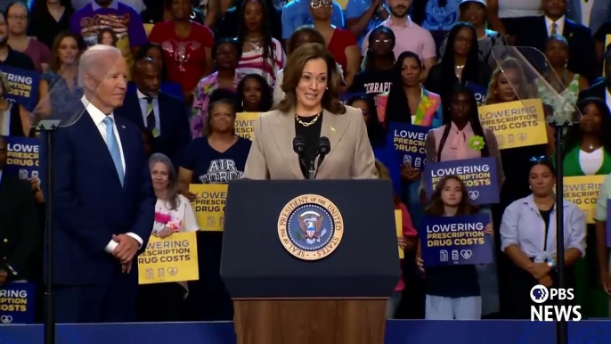 Etats-Unis: Faisant campagne ensemble pour la première fois depuis le retrait du président américain, Joe Biden et Kamala Harris ont rivalisé de compliments et de signaux chaleureux - VIDEO