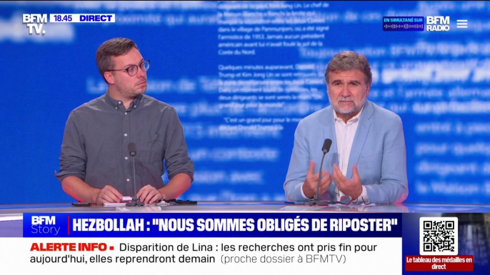 "Nous sommes obligés de riposter": dans un discours, le secrétaire général du Hezbollah, Hassan Nasrallah, promet une intervention contre Israël