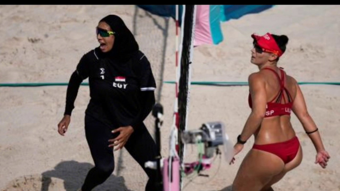 Egyptian women’s beach volleyball team slams French hijab ban after Olympic match