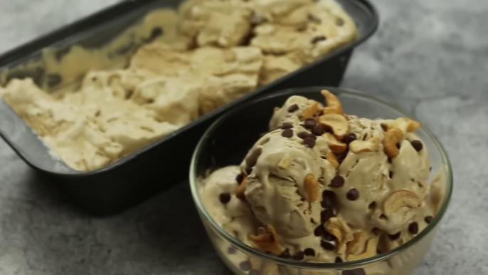 COFFEE CRUMBLE ICE CREAM -3 INGREDIENTS ONLY