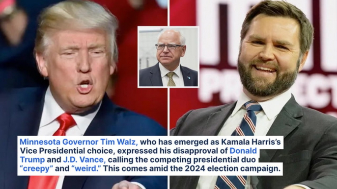 Trump And JD Vance Are 'Creepy' And 'Weird,' Says Kamala Harris VP Pick Tim Walz: 'We're Not Going Back'