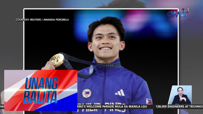 P20M cash incentive, ibibigay ng PAGCOR kay 2-time Olympic gold medalist Carlos Yulo | Unang Balita