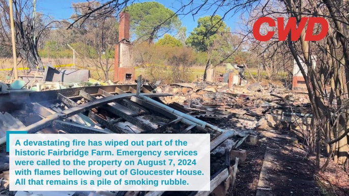 A devastating fire has wiped out part of the historic Fairbridge Farm.