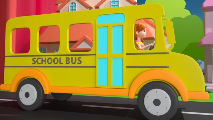 Wheels On The Bus - Fun Bus Ride and Kindergarten Rhymes for Kids