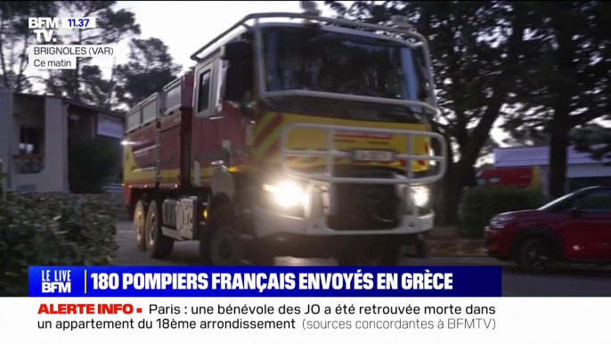 Incendies en Grèce: un premier convoi français rejoint la région d'Athènes