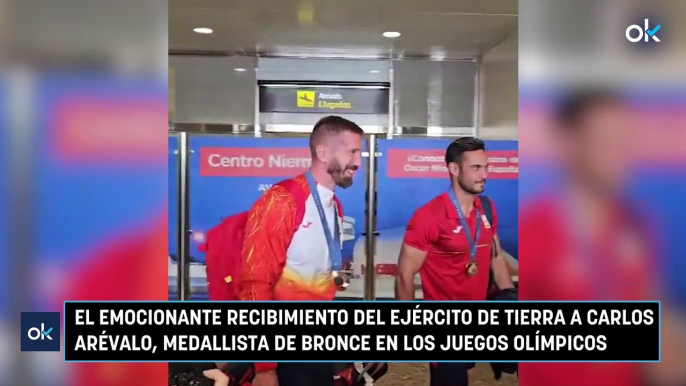 El emocionante recibimiento del Ejército de Tierra a Carlos Arévalo, medallista de bronce en los Juegos Olímpicos